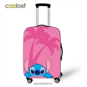 Disney Stitch Print Thick Luggage Cover Travel Accessories Elastic Suitcase Cover Travel Trolley Case Protective Covers - Backpack