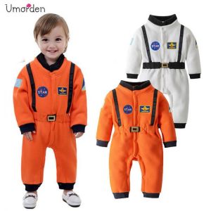 Umorden אסטרונאוט תלבושות חליפת חלל Rompers עבור תינוק בני פעוט תינוקות ליל כל הקדושים חג מולד מסיבת יום הולדת קוספליי תחפושת