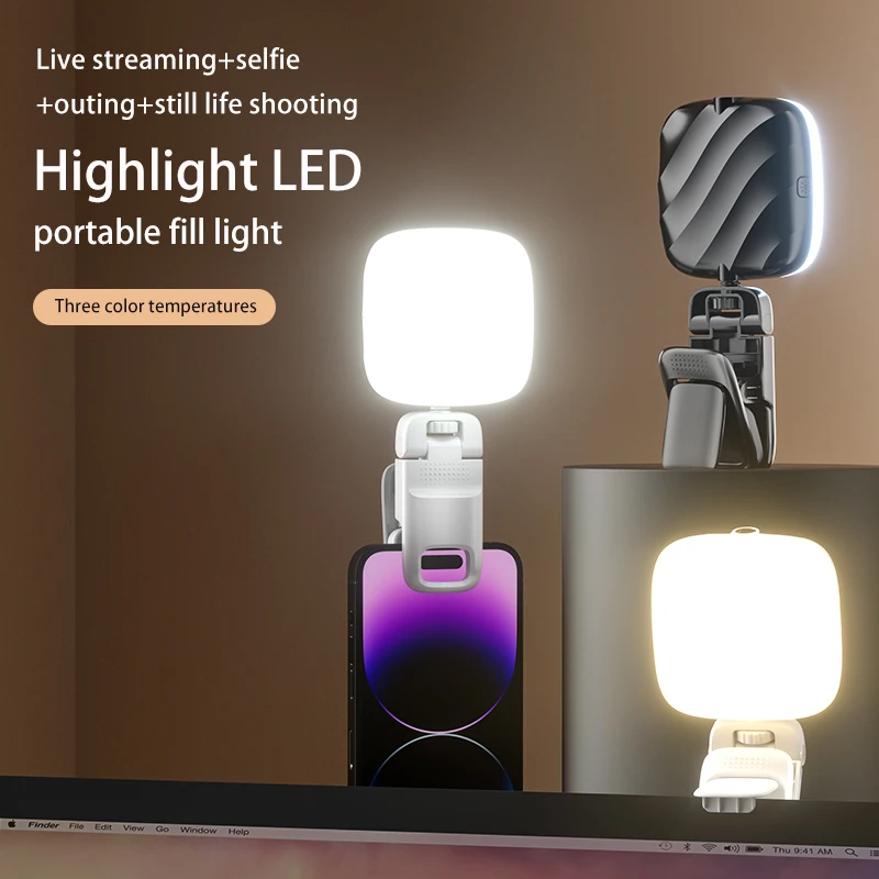 כל-בו Online לפאלפונים תאורת Selfie LED נטענת לנייד - מושלמת לצילום ולווידאו בטיקטוק ובמייקאפ