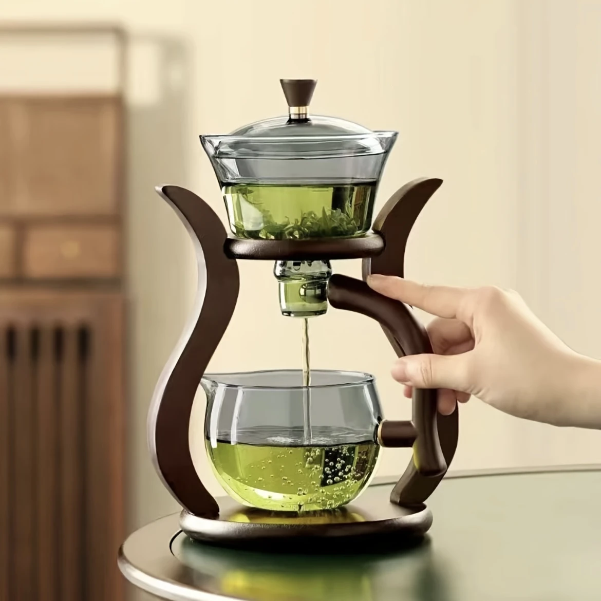 כל-בו Online למטבח סט תה זכוכית עם תה עצמאי לנוחות מקסימלית