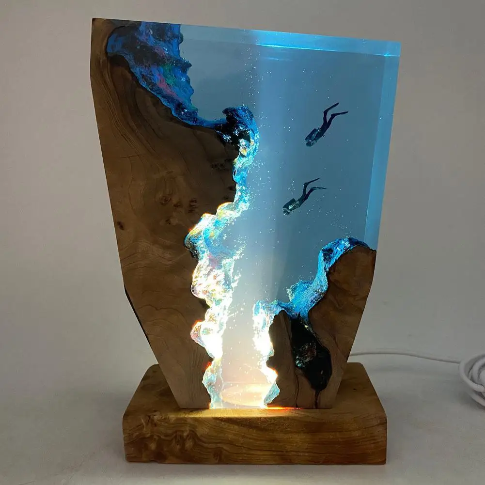 כל-בו Online אקססוריז לעיצוב הבית מנורת לילה לציור המעמקים בים LED