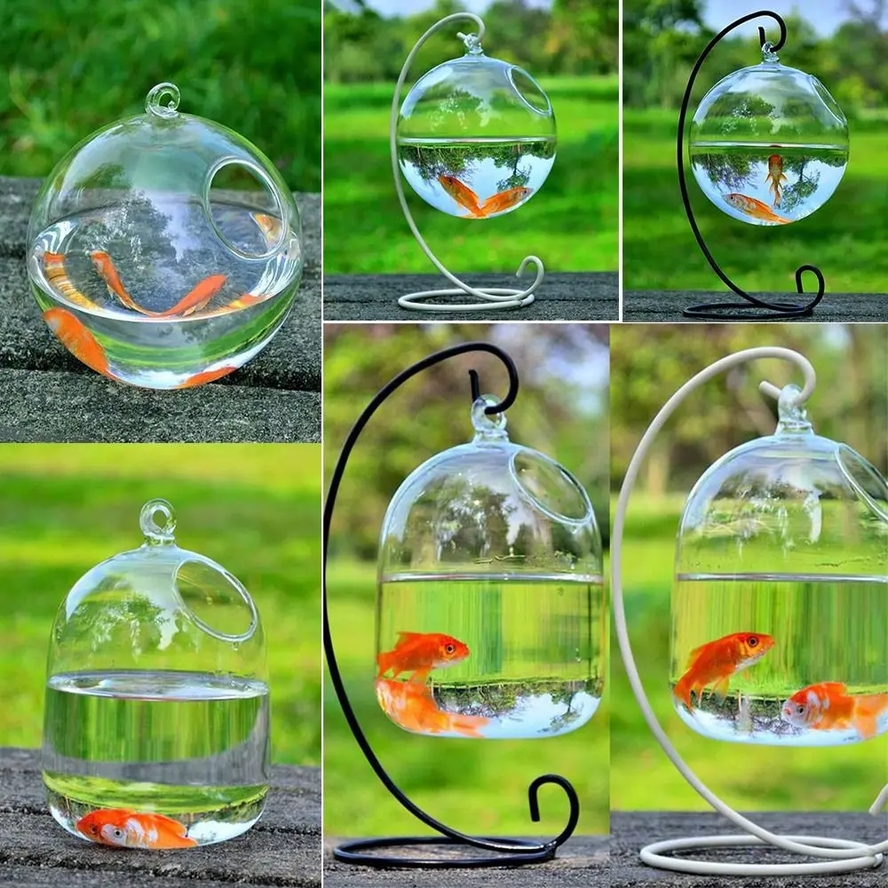 כל-בו Online ציוד לדגים אקווריום זכוכית מושכת בצורת עיגול/מלבן