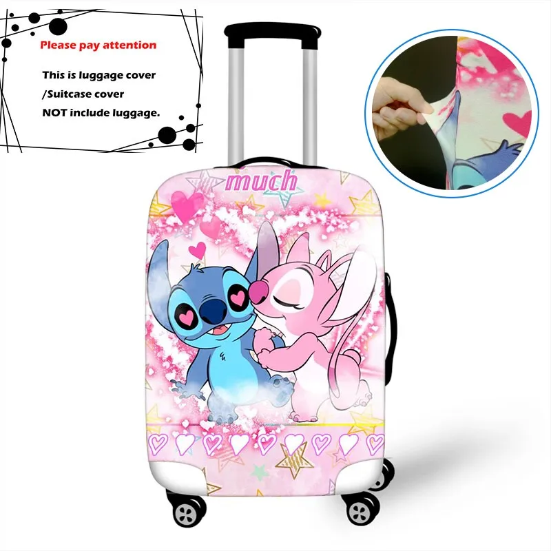 מלונופש מזוודות דיסני Lilo Stitch Elastic Luggage Protective Cover Trolley Suitcase Dust Bag Case Cartoon Travel Accessories